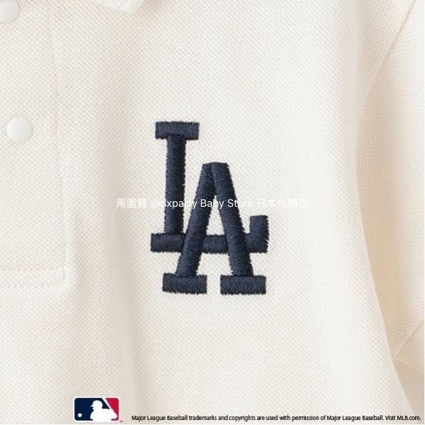 Japanese children's clothing pe#main x MLB logo embroidered polo top 80-130cm boys' summer TOPS 