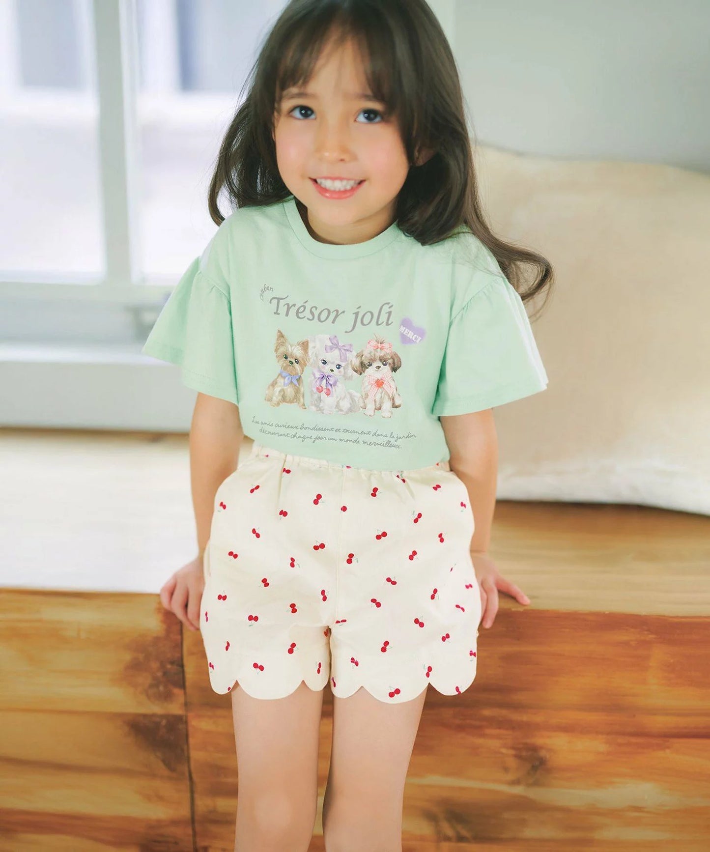 日本童裝 aF#a325 可愛動物印花上衣 90-150cm 女童款 夏季 TOPS