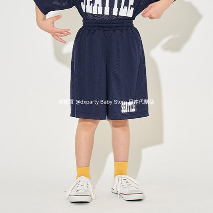 Japanese children's clothing b・R# mesh sports shorts 100-150cm boys/girls summer PANTS 