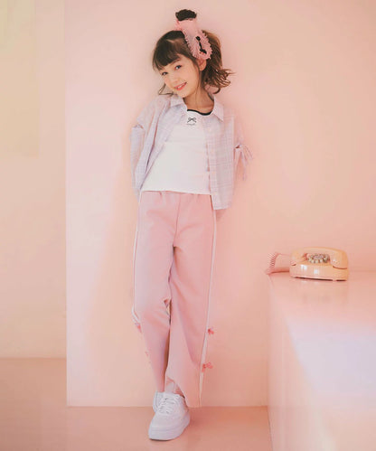 日本童裝 aF#a325 吸水速乾 蕾絲蝴蝶結運動褲 110-130cm 女童款 夏季 PANTS
