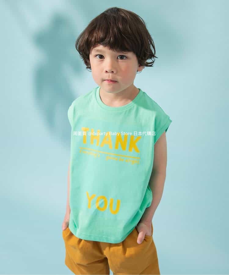 Japanese children's clothing BREEZE sleeveless printed top 80-140cm boys/girls summer TOPS 