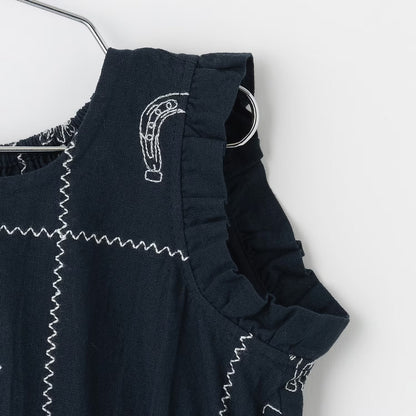 日本童裝 pe#main 印度棉圖案刺繡連身裙 80-130cm 女童款 夏季 DRESSES