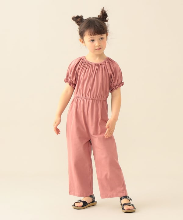 日本童裝 BE#AMS mini 泡泡袖連體衣 90-140cm 女童款 夏季 Jumpsuit