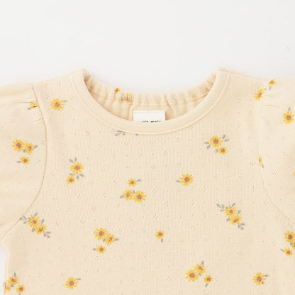 日本童裝 pe#main 蕾絲袖上衣 70-80cm 女童款 初生嬰兒 夏季 TOPS