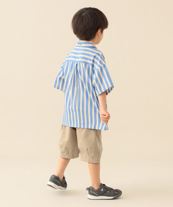 日本童裝 BE#AMS mini 條紋襯衫 90-140cm 男童款 夏季 TOPS