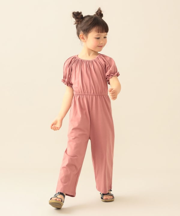 日本童裝 BE#AMS mini 泡泡袖連體衣 90-140cm 女童款 夏季 Jumpsuit