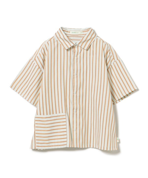 日本童裝 BE#AMS mini 條紋襯衫 90-140cm 男童款 夏季 TOPS