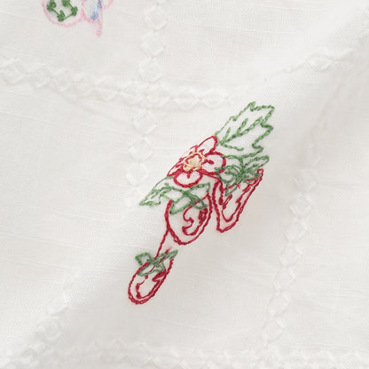 日本童裝 pe#main 達尼卡爾刺繡兩件套裝 70-80cm 女童款 初生嬰兒 夏季 TOPS PANTS