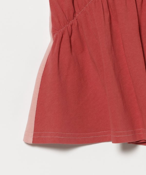 日本童裝 BE#AMS mini 雙拼色收腰上衣 90-140cm 女童款 夏季 TOPS