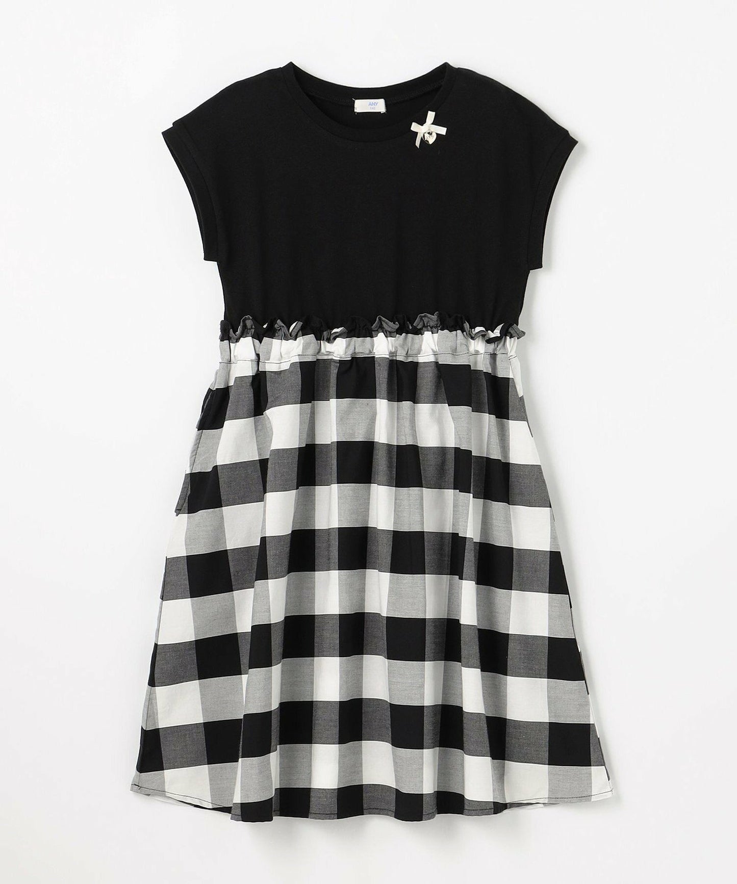 日本童裝 aF#a325 接觸冷感 拼接連身裙 90-150cm 女童款 夏季 DRESSES