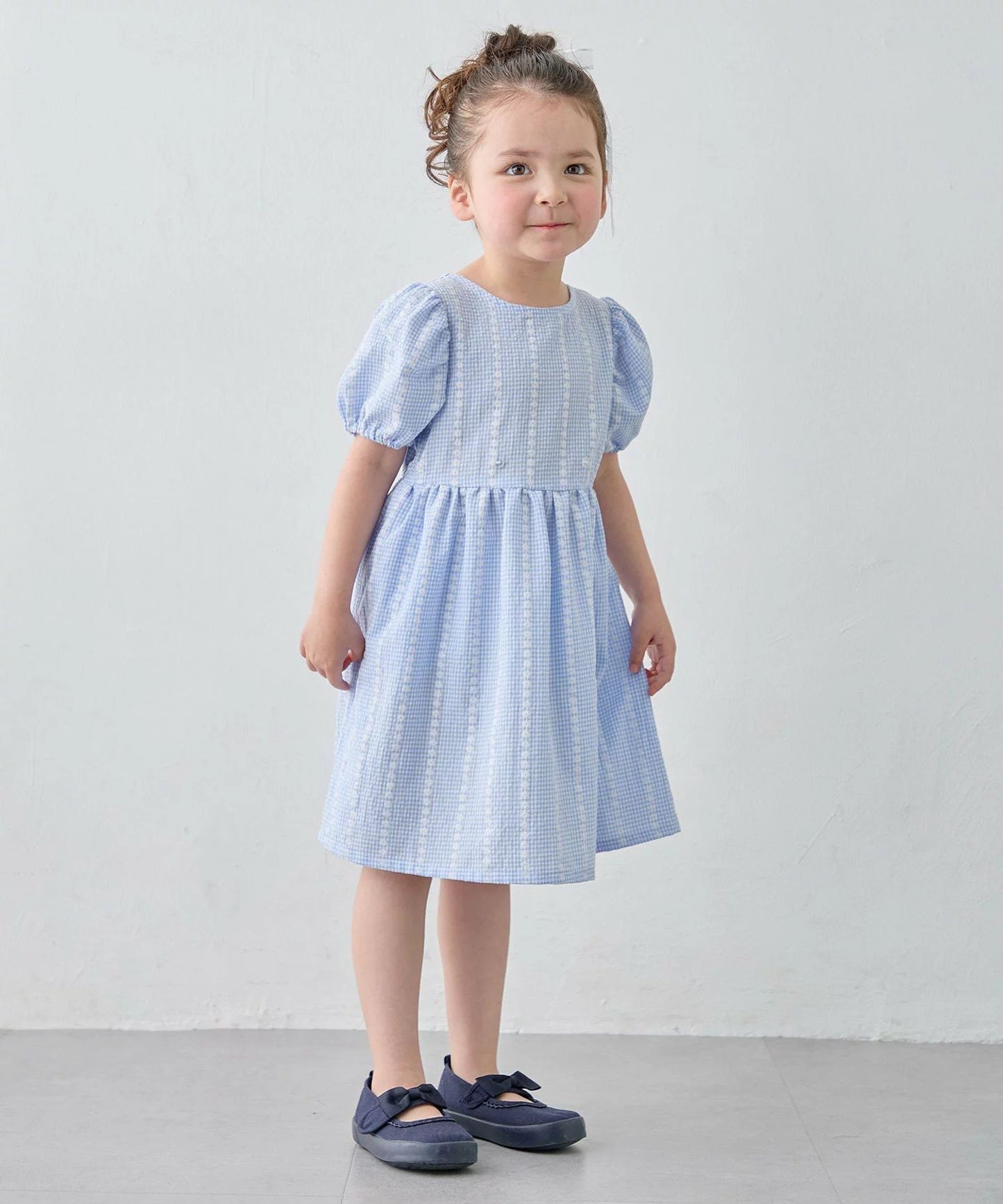 日本童裝 aF#a325 蝴蝶結連身裙 100-150cm 女童款 夏季 DRESSES 面試/宴會/表演