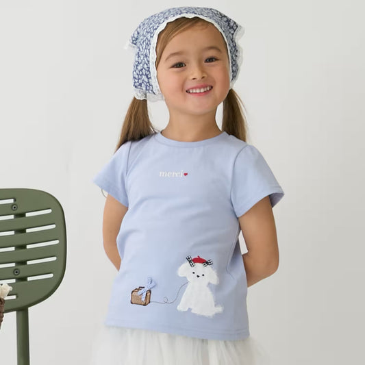 日本童裝 pe#main 貼花圖案上衣 80-130cm 女童款 夏季 TOPS
