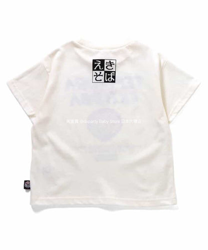 BREEZE Japanese children's clothing parent-child soba print top 80-140cm/M-XL boys/girls/adult summer TOPS 