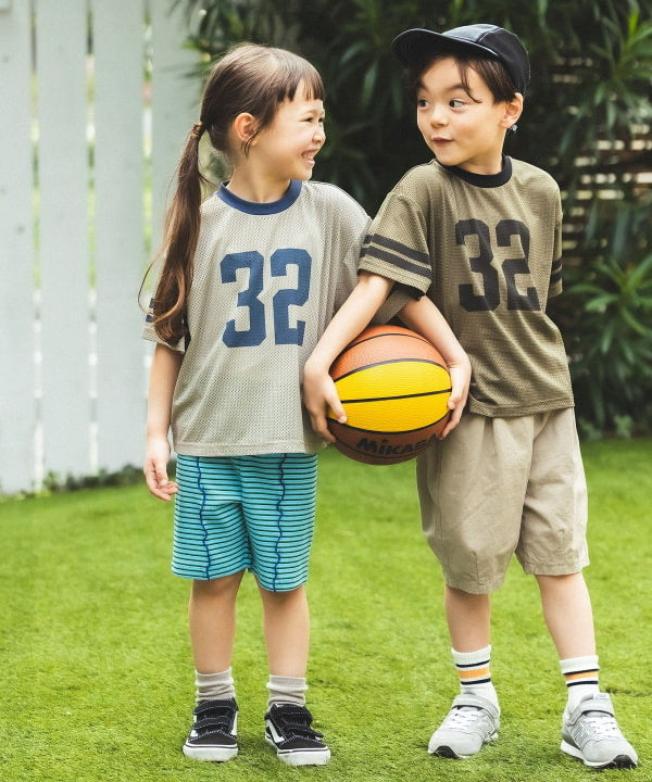 日本童裝 BE#AMS mini 編號網眼上衣 90-140cm 男童款/女童款 夏季 TOPS