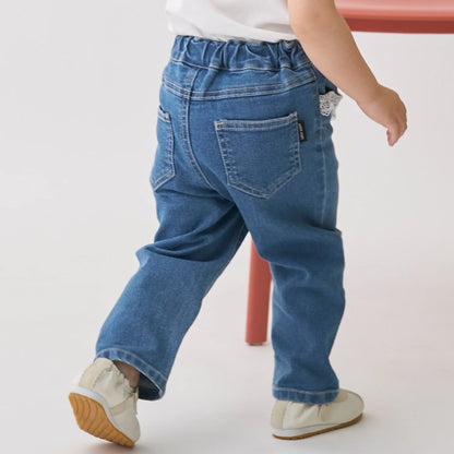 日本童裝 pe#main 蕾絲口袋牛仔長褲 80-130cm 女童款 夏季 PANTS