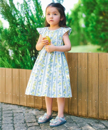 日本童裝 aF#a325 接觸冷感 全印花連身裙 90-140cm 女童款 夏季 DRESSES