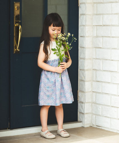 日本童裝 BE#AMS mini 碎花拼接無袖連身裙 90-150cm 女童款 夏季 DRESSES