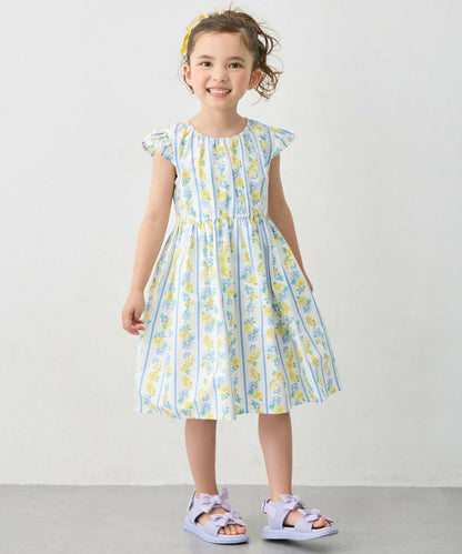 日本童裝 aF#a325 接觸冷感 全印花連身裙 90-140cm 女童款 夏季 DRESSES