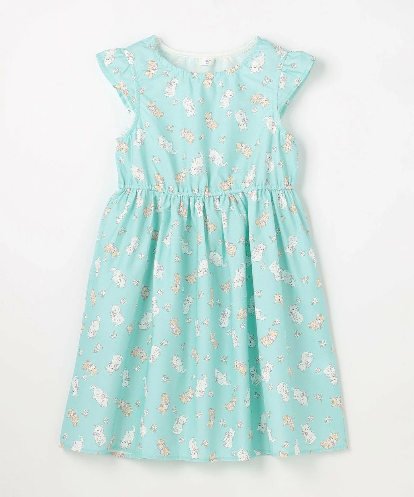 日本童裝 aF#a325 接觸冷感 全印花連身裙 90-140cm 女童款 夏季 DRESSES