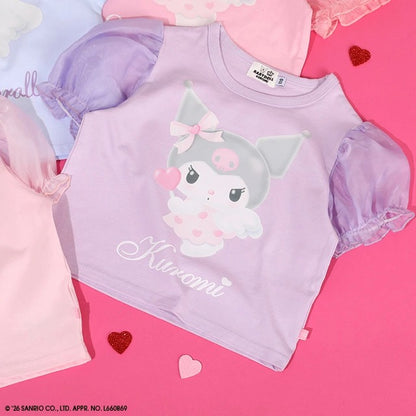 日本童裝 BDL x Sanrio 泡泡袖印花上衣 90-140cm 女童款 夏季 TOPS