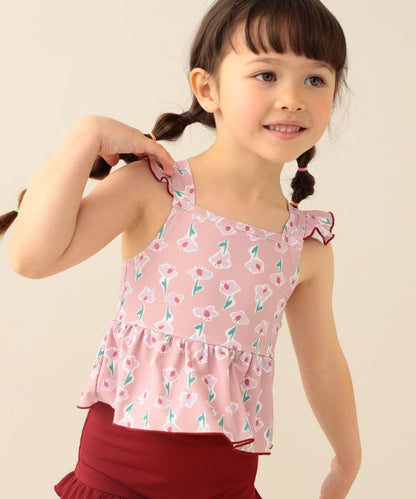 日本童裝 BE#AMS mini 泳衣兩件套裝 100-130cm 女童款 夏季 夏日玩水泳衣特輯