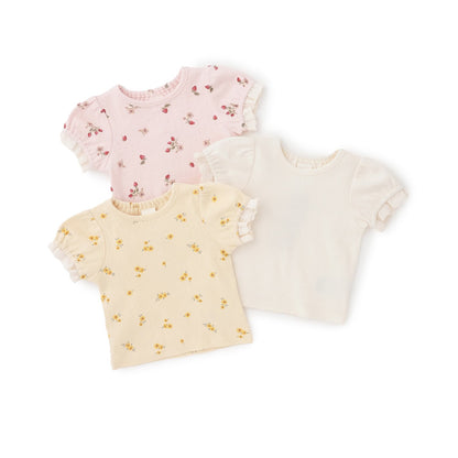 日本童裝 pe#main 蕾絲袖上衣 70-80cm 女童款 初生嬰兒 夏季 TOPS
