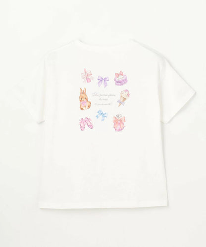日本童裝 aF#a325 印花短袖上衣 90-150cm 女童款 夏季 TOPS