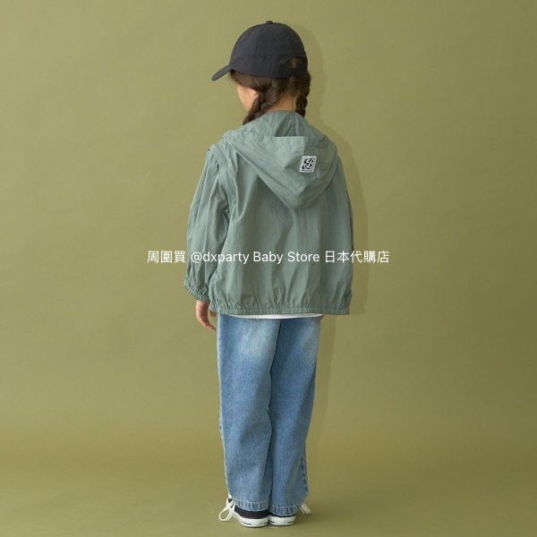 Japanese children's clothing b・R# 2Way vest with detachable sleeves (100-150cm) for boys and girls, spring and summer outerwear 