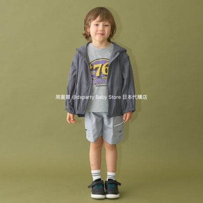 Japanese children's clothing b・R# 2Way vest with detachable sleeves (100-150cm) for boys and girls, spring and summer outerwear 
