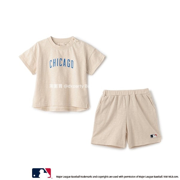 日本童裝 pe#main x MLB 兩件套裝 80-140cm 男童款 夏季 TOPS PANTS