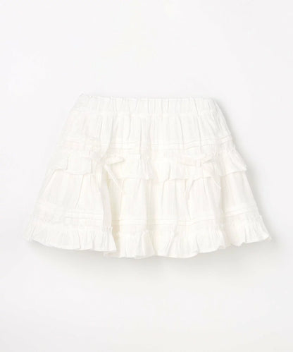 日本童裝 aF#a325 蝴蝶結皺皺短裙 110-160cm 女童款 夏季 SKIRTS