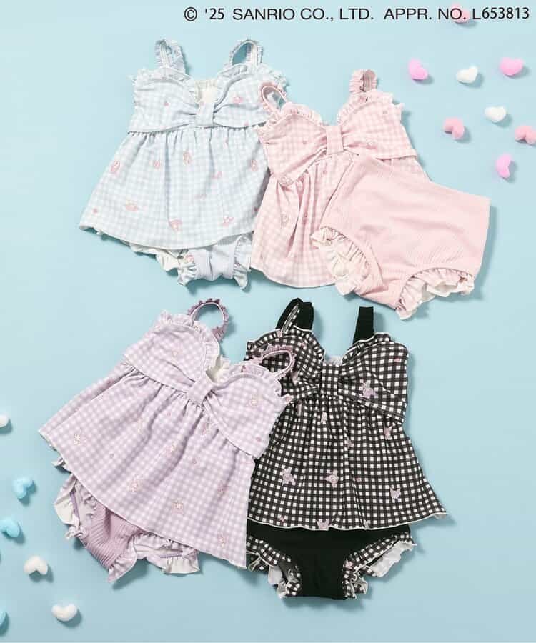 日本直送 Ampersand x Sanrio 防UV 泳衣兩件套裝 90-140cm 女童款 夏日玩水泳衣特輯