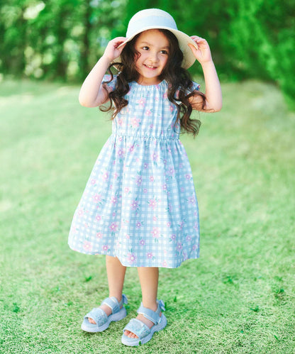 日本童裝 aF#a325 接觸冷感 全印花連身裙 90-140cm 女童款 夏季 DRESSES