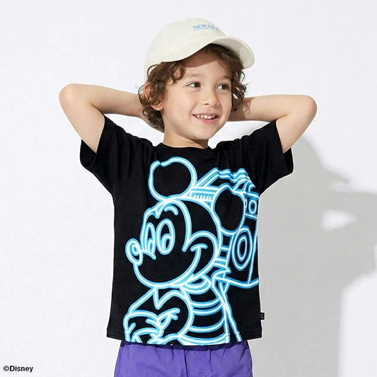 Japanese BDL x Disney parent-child print tops (80-150cm) for boys and girls (summer TOPS) 