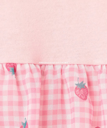 Japanese children's clothing aF#a325 spliced elegant top 90-160cm girls summer TOPS 