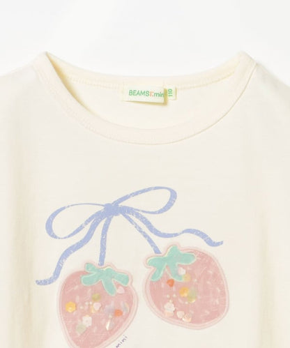 日本童裝 BE#AMS mini 士多啤梨荷葉邊上衣 90-150cm 女童款 夏季 TOPS