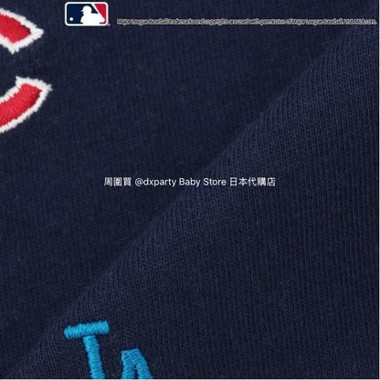 Japanese children's clothing pe#main x MLB logo embroidered short-sleeved top 80-130cm boys/girls summer TOPS 