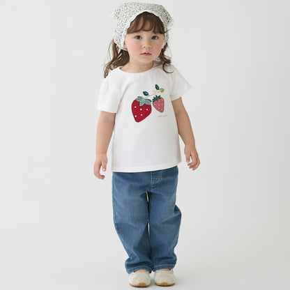 日本童裝 pe#main 蕾絲口袋牛仔長褲 80-130cm 女童款 夏季 PANTS