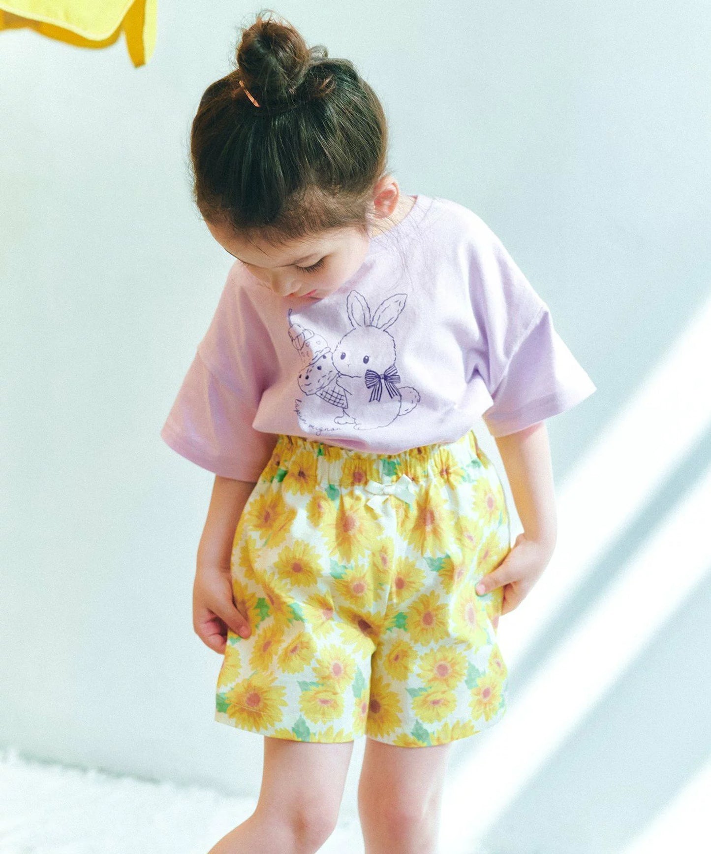 日本童裝 aF#a325 接觸冷感 印花短袖上衣 90-150cm 女童款 夏季 TOPS
