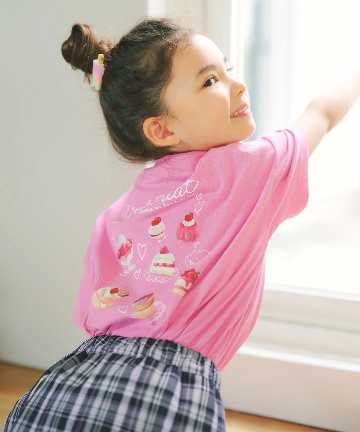 日本童裝 aF#a325 印花短袖上衣 90-150cm 女童款 夏季 TOPS