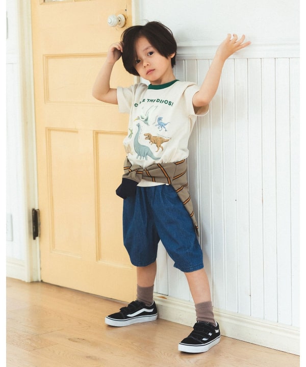 日本童裝 BE#AMS mini 恐龍印花上衣 90-130cm 男童款 夏季 TOPS