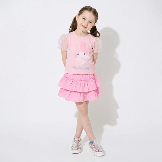 日本童裝 BDL x Sanrio 泡泡袖印花上衣 90-140cm 女童款 夏季 TOPS