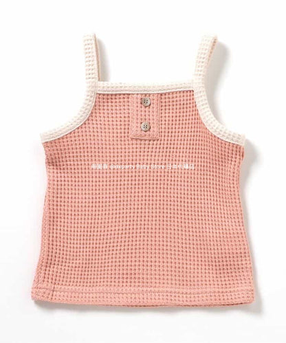 Japanese children's clothing BREEZE waffle camisole top 80-140cm girls summer TOPS 
