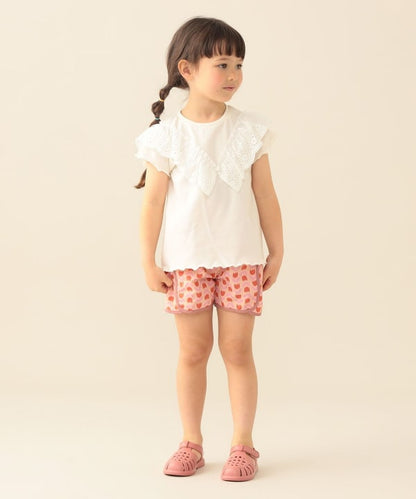日本童裝 BE#AMS mini 棉質蕾絲上衣 90-140cm 女童款 夏季 TOPS
