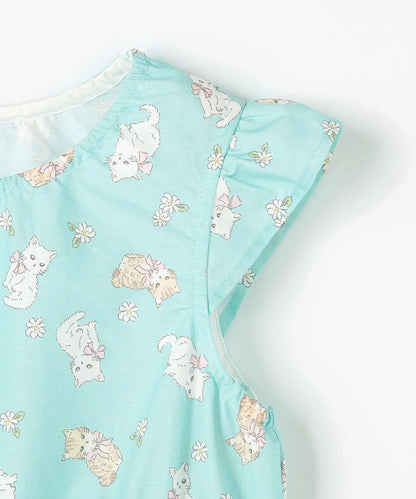 日本童裝 aF#a325 接觸冷感 全印花連身裙 90-140cm 女童款 夏季 DRESSES