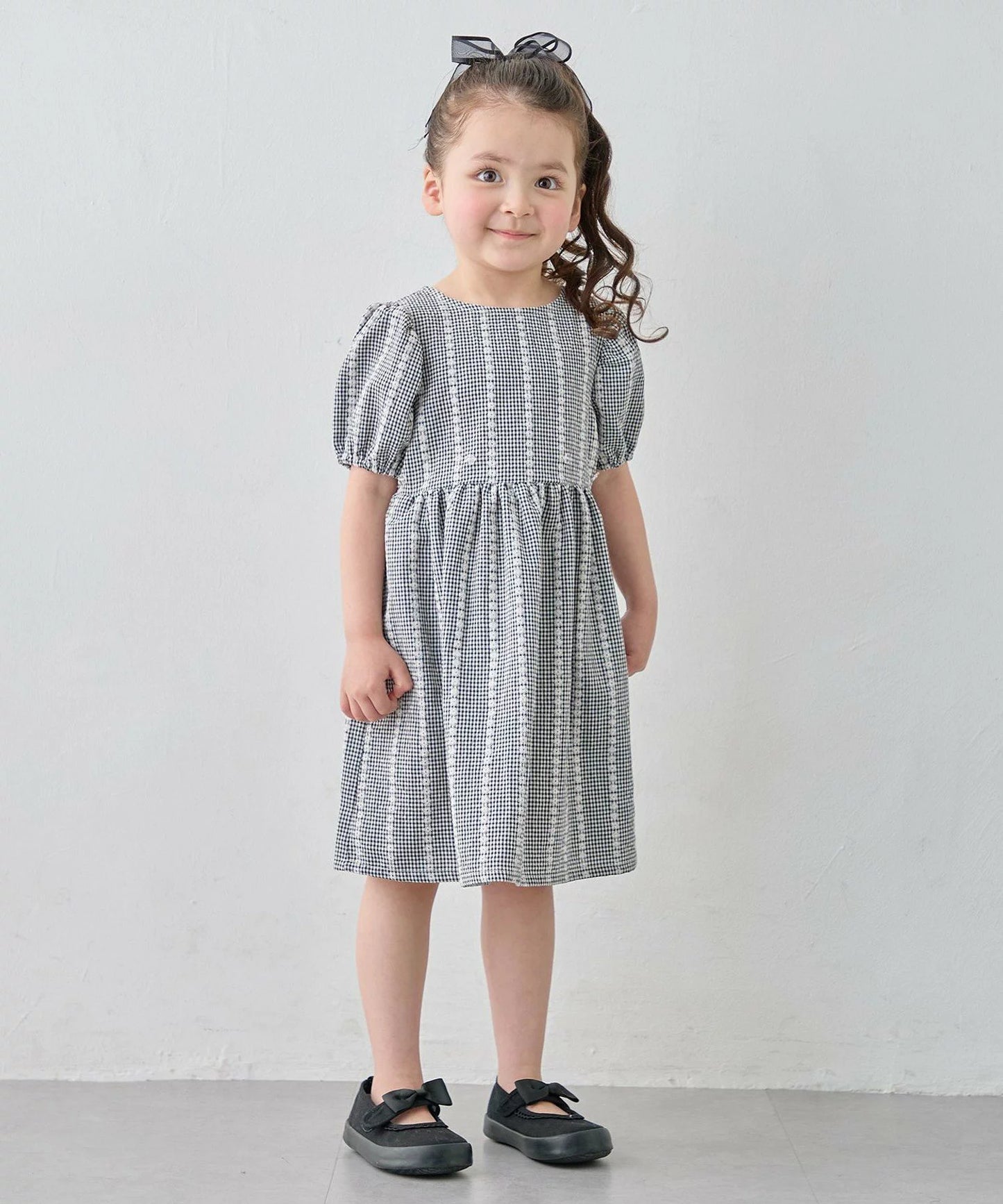 日本童裝 aF#a325 蝴蝶結連身裙 100-150cm 女童款 夏季 DRESSES 面試/宴會/表演