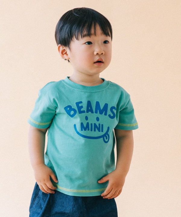 日本童裝 BE#AMS mini 微笑LOGO上衣 90-130cm 親子裝 男童款/女童款 夏季 TOPS