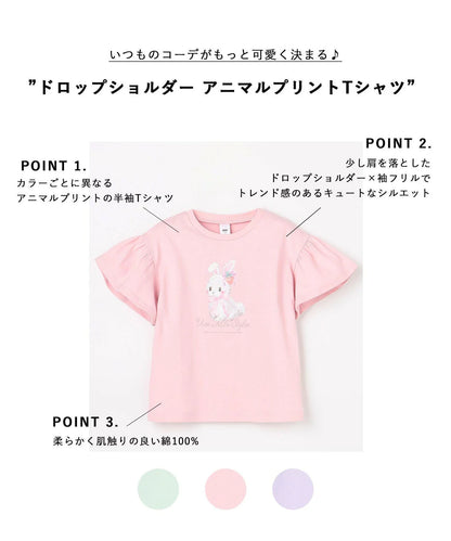 日本童裝 aF#a325 可愛動物印花上衣 90-150cm 女童款 夏季 TOPS