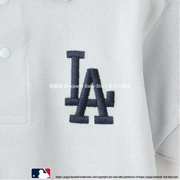 Japanese children's clothing pe#main x MLB logo embroidered polo top 80-130cm boys' summer TOPS 