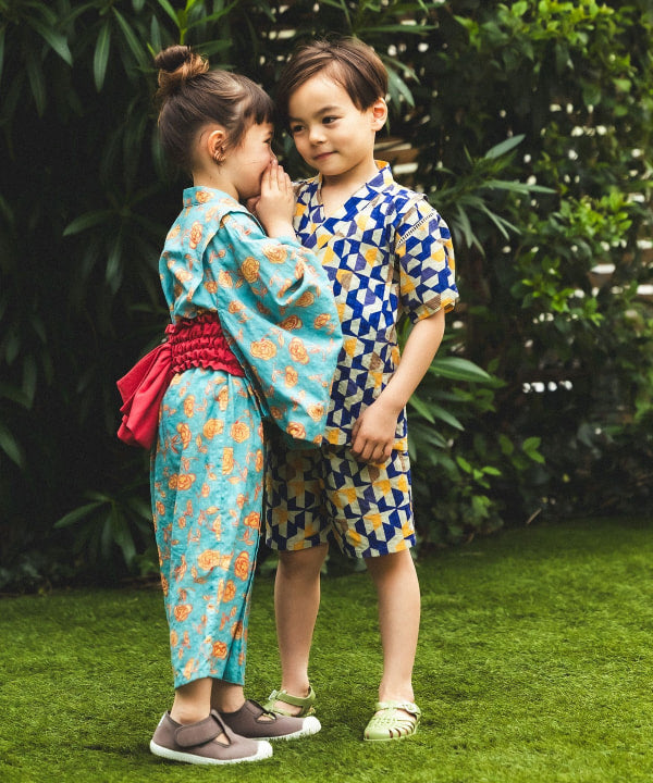 日本童裝 BE#AMS mini 日本甚平 日本和服 90-140cm 男童款/女童款 夏季 TOPS PANTS 日本夏祭慶典特輯